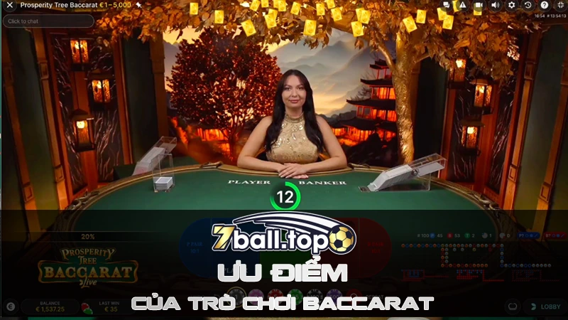 Ưu điểm của trò chơi Baccarat