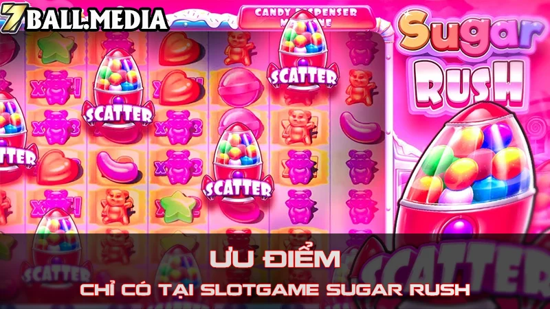 Ưu điểm chỉ có tại Slotgame Sugar Rush